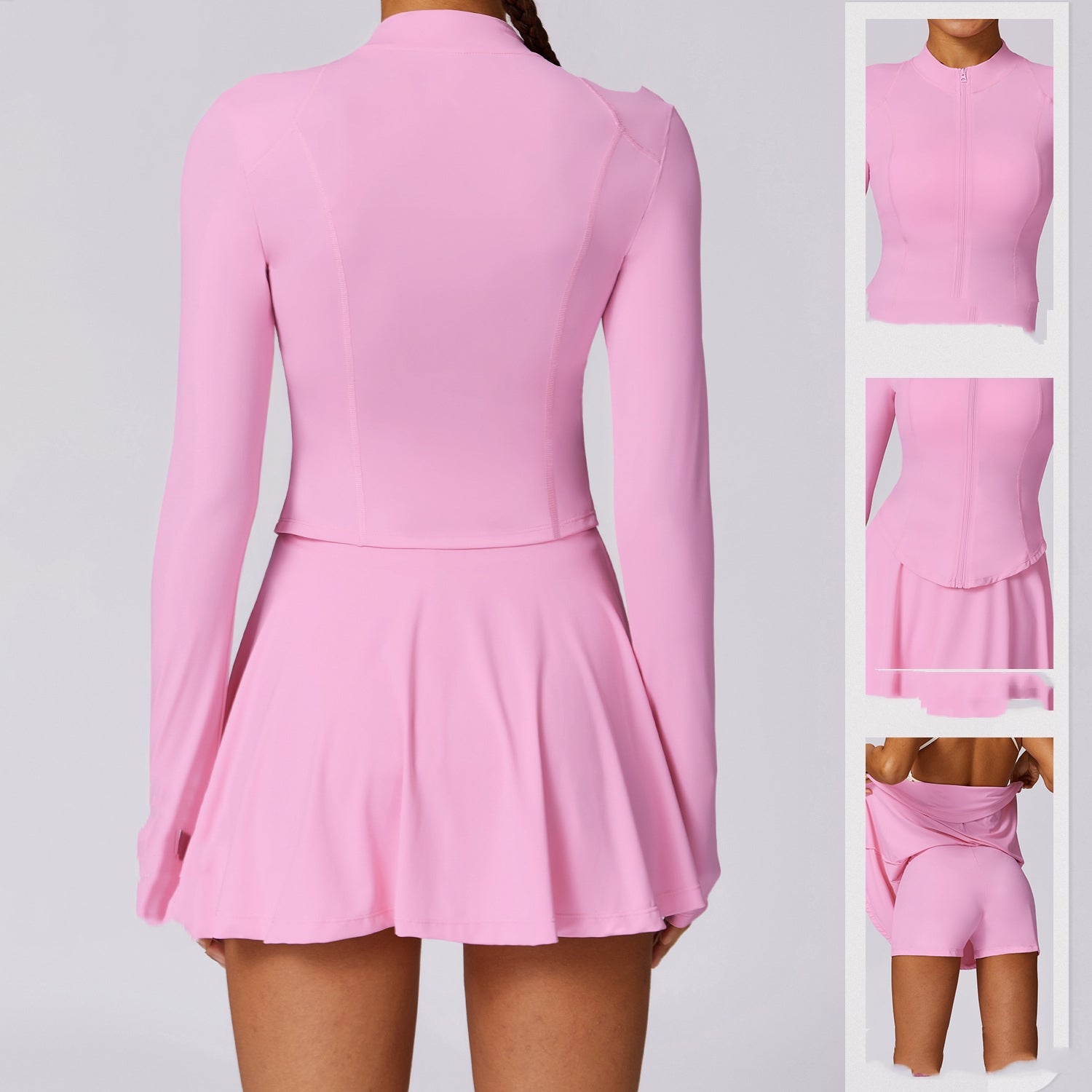 Coat Quick-drying Ice Silk Cool Feeling Running Yoga Exercise Suit - Image 3